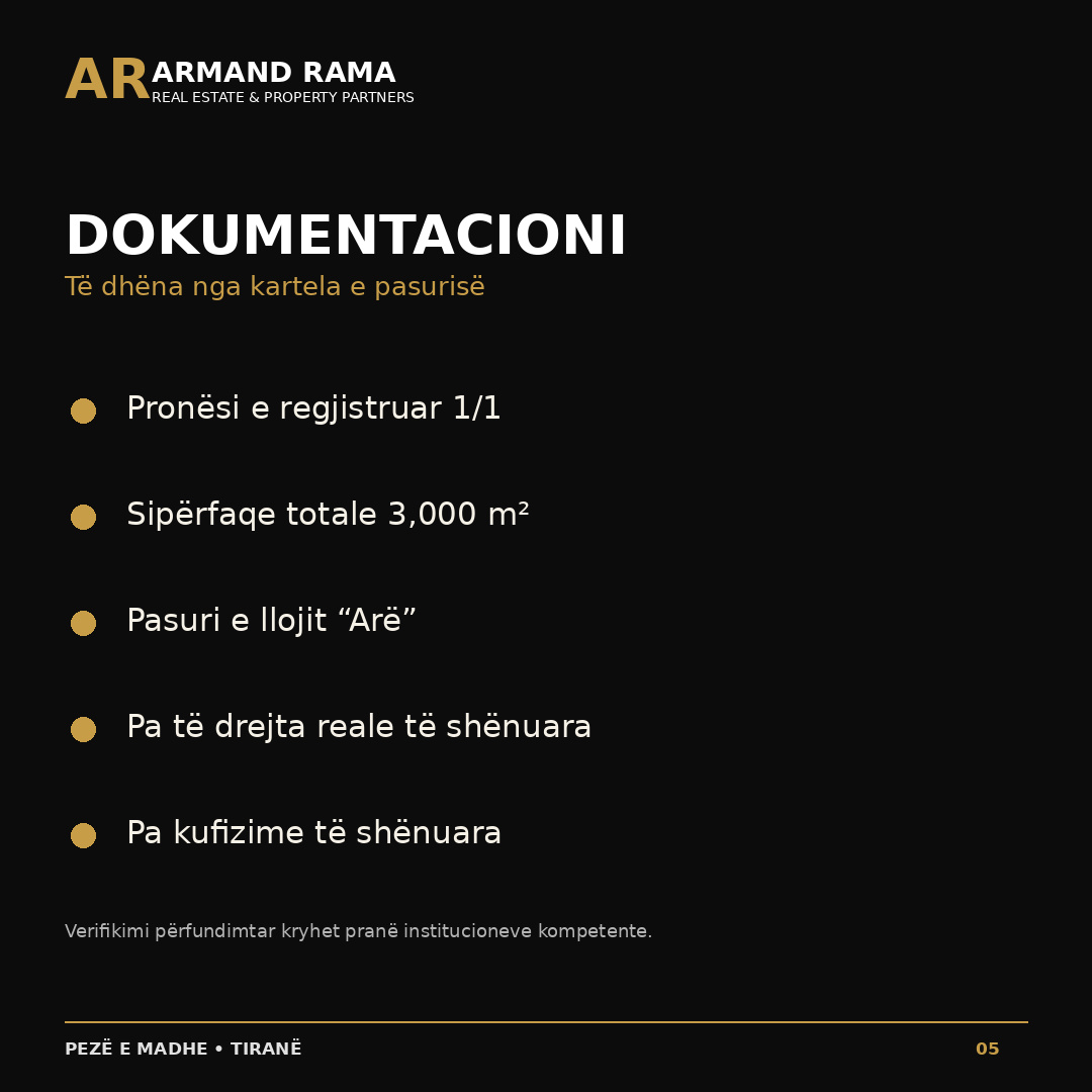 Shitet tokë 3,000 m² në Pezë të Madhe – miniaturë 5